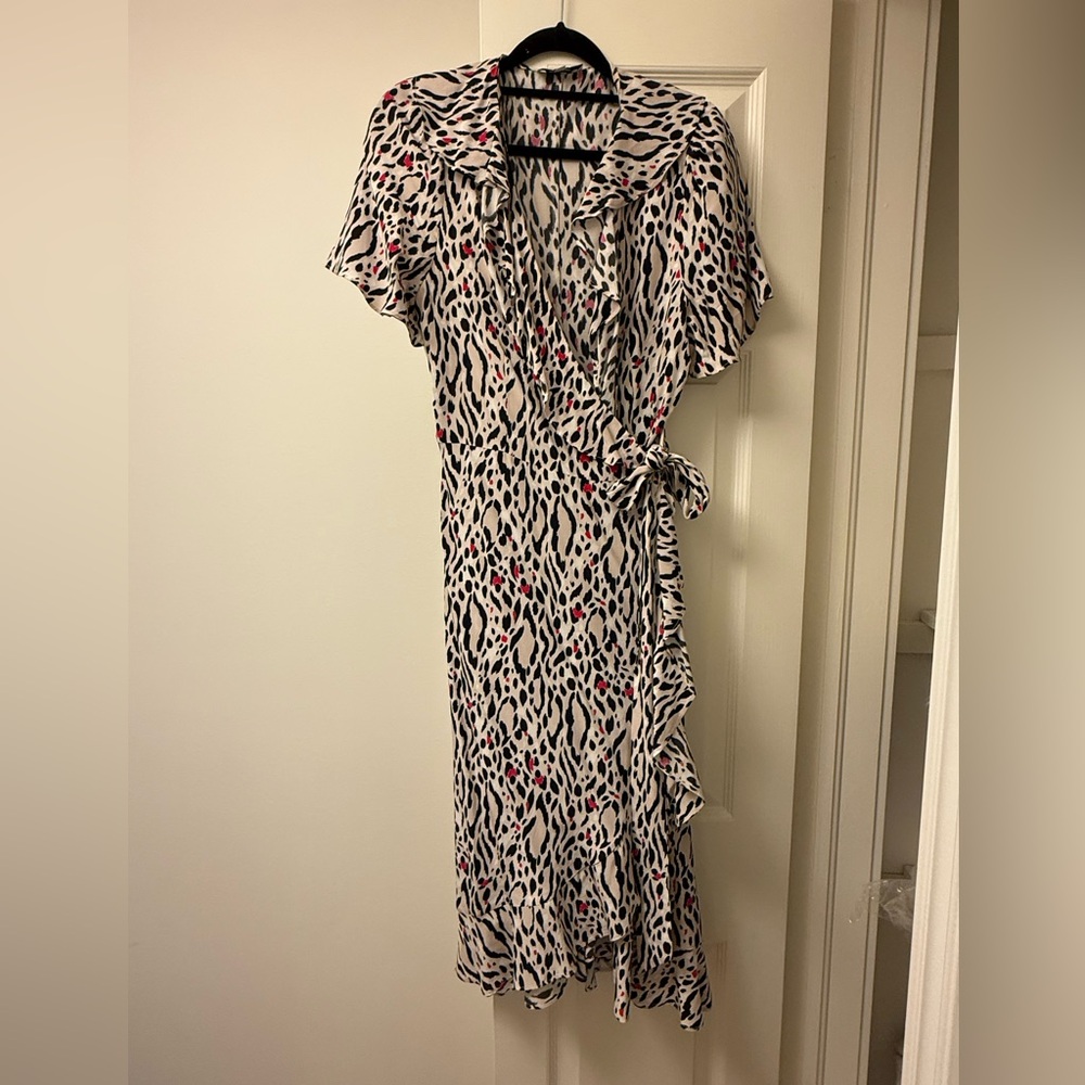 ALICE by Temperley Brown Tan Asymmetrical Wrap Sundress